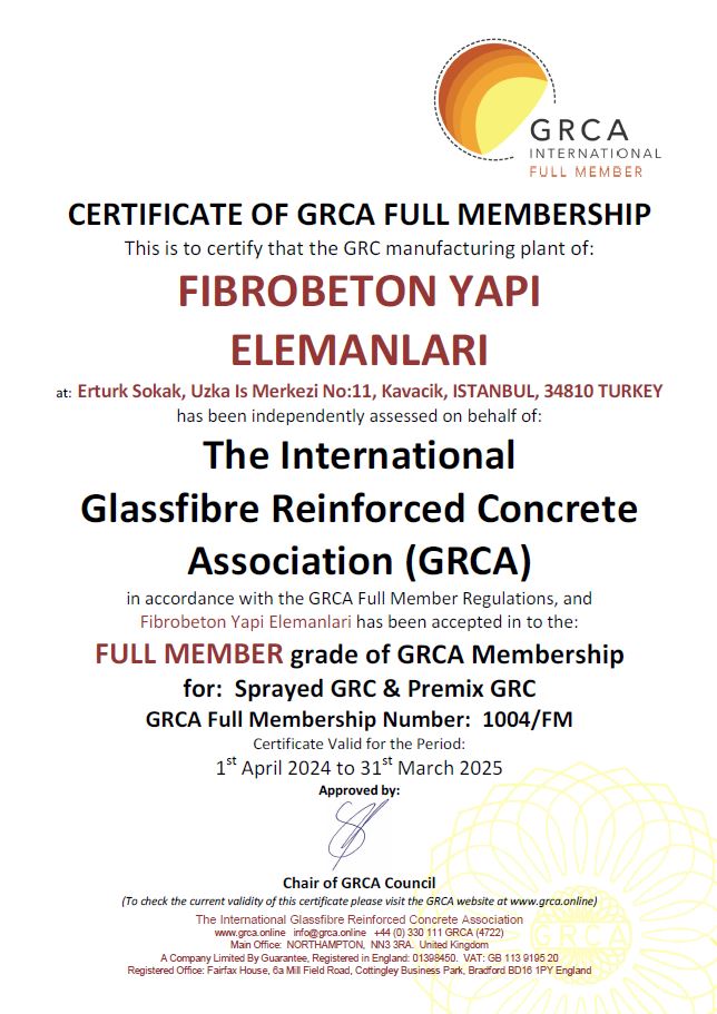 fibrobeton sertifika