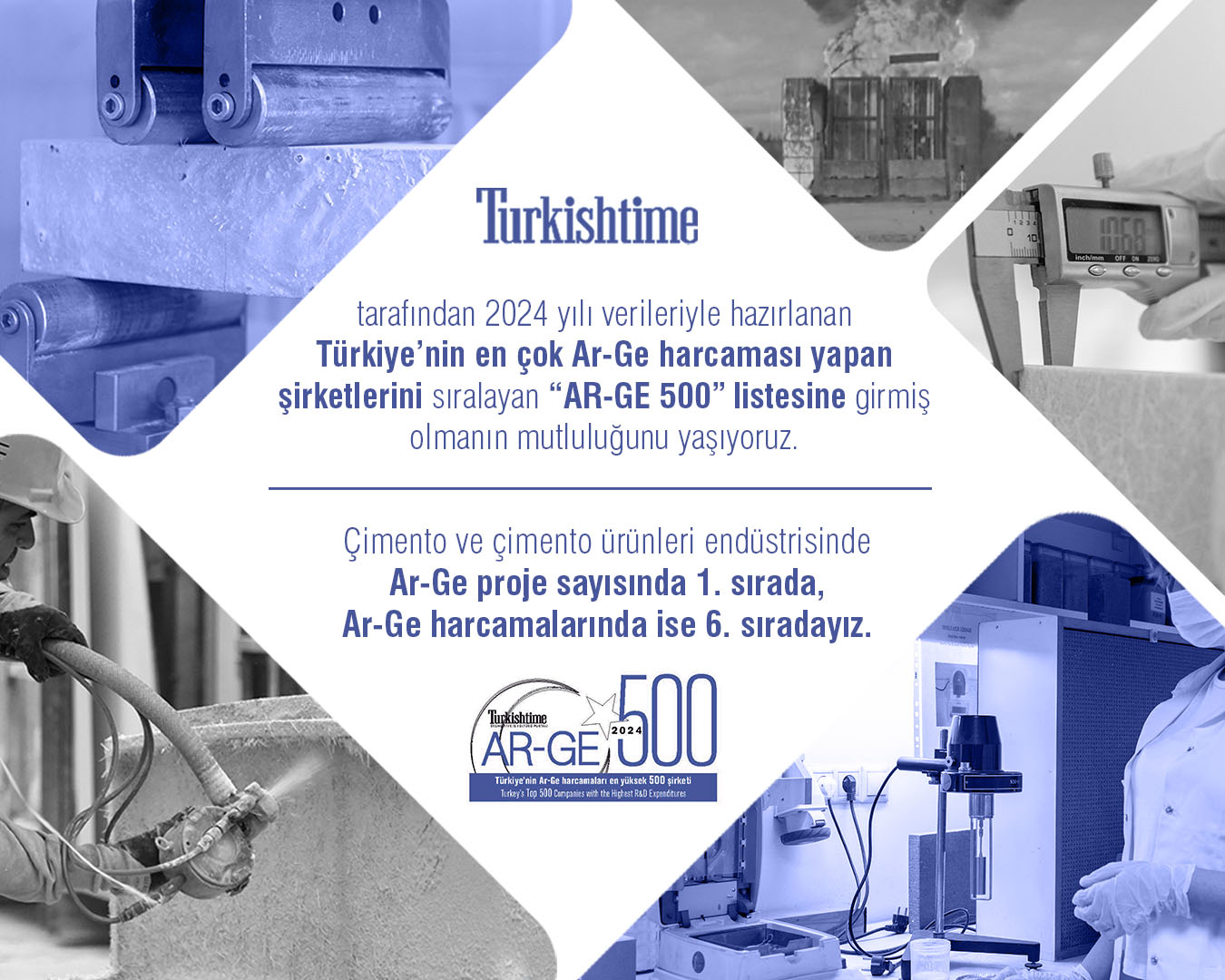 FİBROBETON, TÜRKİYE’NİN AR-GE’DE ÖNE ÇIKAN 500 ŞİRKETİ ARASINDA YER ALDI