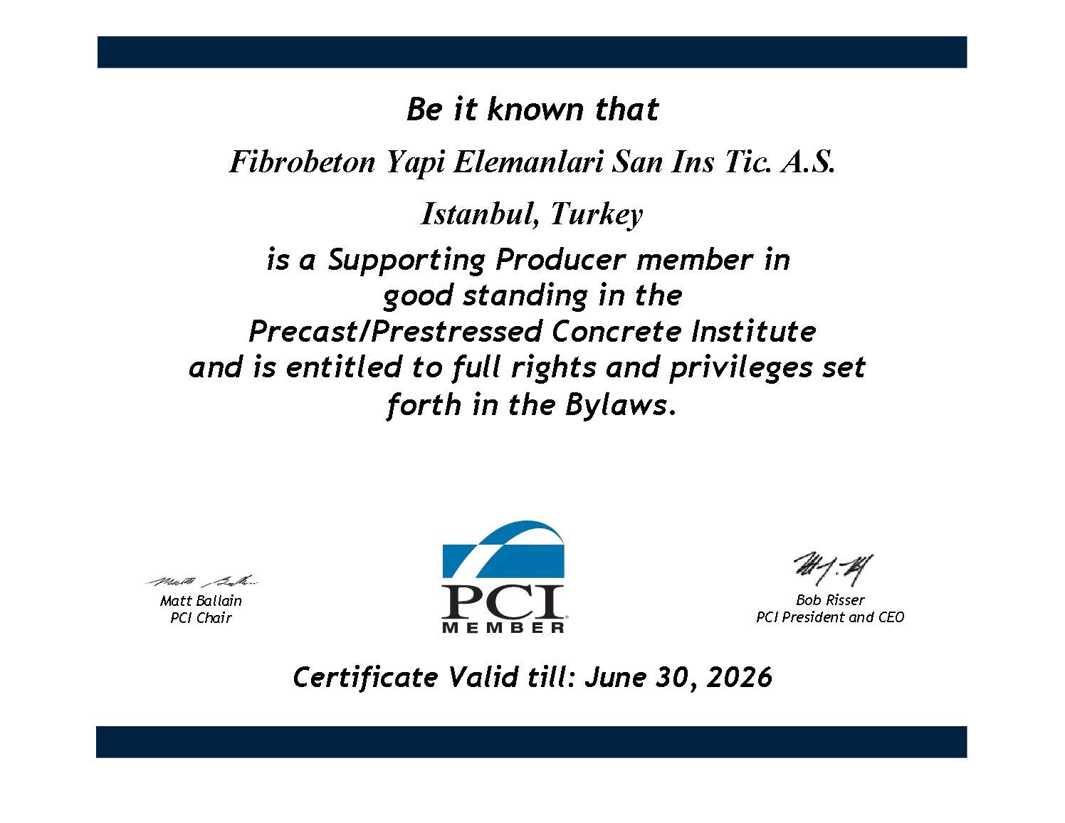 PCI 2025 2026 SERTİFİKA